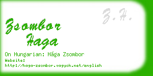 zsombor haga business card