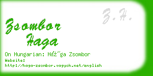 zsombor haga business card